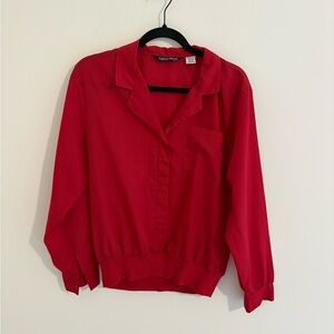 Ashleigh Morgan Classic 1990s Red Button Down Shirt